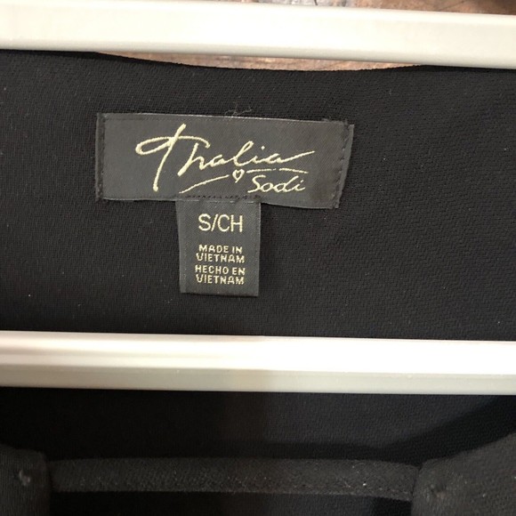 Thalia Sodi Embellished Shift High and Low Hem Black Dress Women’s Small - Picture 2 of 5